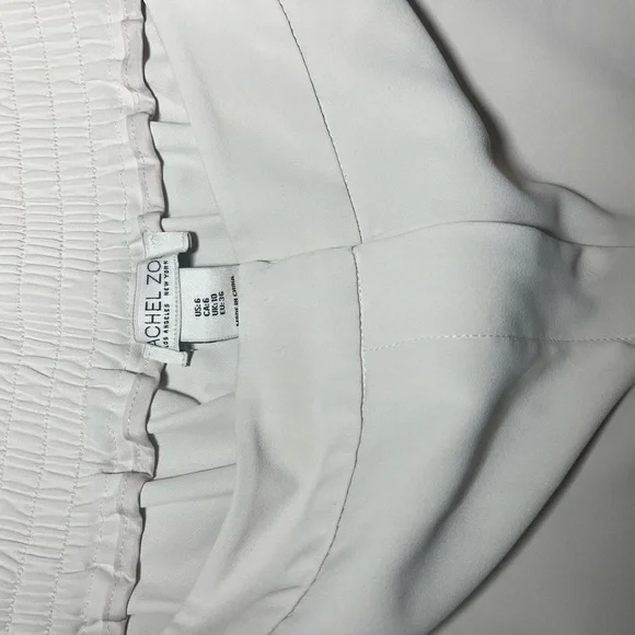 Rachel Zoe White High-Waisted Elastic Waist Dress Pants Size 6, EUC - Picture 3 of 3